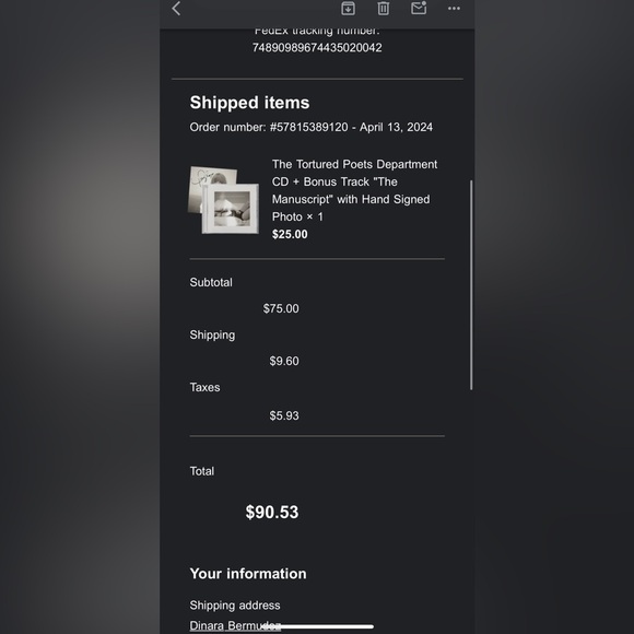 Signed ttpd cd Taylor swift - Picture 4 of 4